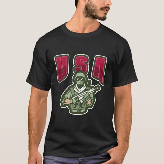 無敵の兵士がU S Aのスタイルを作った Tシャツ (正面)
