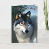 無敵の北極オオカミの誕生日カード カード (正面)