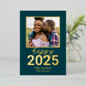 無敵の年箔 おめでとうございます 新年の写真カード 箔シーズンカード (立ち正面)