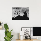 無敵の忍耐力 – 感動的 ポスター (ホームオフィス)