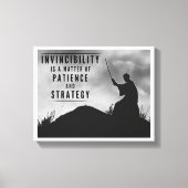 無敵は忍耐と戦略の問題 キャンバスプリント (正面)