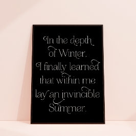無敵サマー感動的引用文アートプリント ポスター