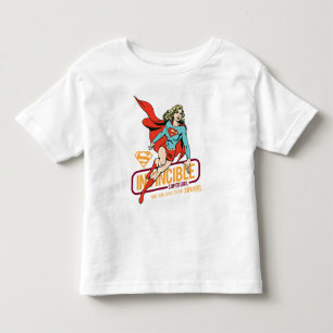 無敵スーパーガールレトログラフィック トドラーTシャツ