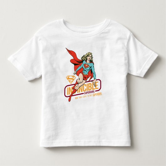 無敵スーパーガールレトログラフィック トドラーTシャツ (正面)