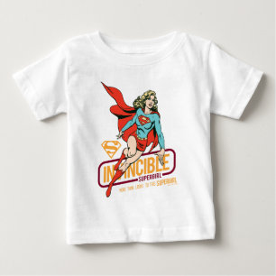無敵スーパーガールレトログラフィック ベビーTシャツ