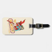 無敵スーパーガールレトログラフィック ラゲッジタグ (正面横)