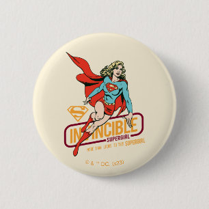 無敵スーパーガールレトログラフィック 缶バッジ