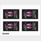 無敵/彼女…乳癌 長方形シール (シート)