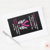 無敵/彼女…乳癌 長方形シール (封筒)