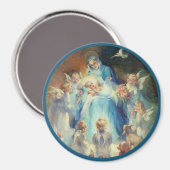 無斑ヴァージンメアリーエンジェルベビーイエス マグネット (正面/裏面)