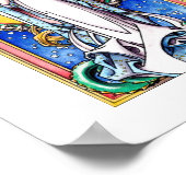 無斑性受胎プリント – フルカラー ポスター (角)