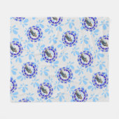 無斑性受胎ヴァージンメアリー フリースブランケット (正面(横))