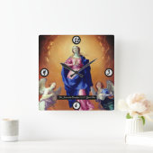 無斑概念 スクエア壁時計 (ホーム)