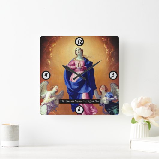 無斑概念 スクエア壁時計 (ホーム)