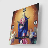 無斑概念 スクエア壁時計 (傾斜)