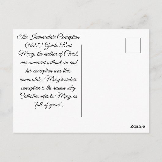 無斑概念 ポストカード (裏面)