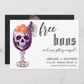 無料おもしろいのBoosフォトハロウィン結婚ズ セーブザデート (正面/裏面)