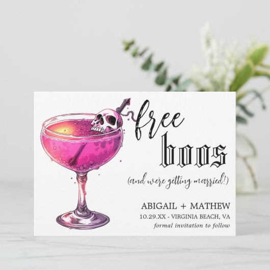 無料おもしろいのBoosフォトハロウィン結婚ズ セーブザデート (スタンド正面)