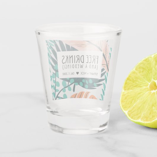 無料おもしろいドリンクと結婚式の引き出物 ショットグラス (裏面)