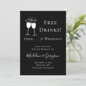 無料おもしろいドリンクと結婚式の日付を保存 セーブザデート (スタンド正面)