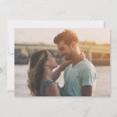 無料おもしろいドリンクモダン写真結婚の セーブザデート (裏面)