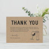 無料おもしろいドリンクワイン&ビールサンキューカード サンキューカード (スタンド正面)