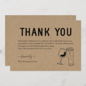 無料おもしろいドリンクワイン&ビールサンキューカード サンキューカード (正面/裏面)