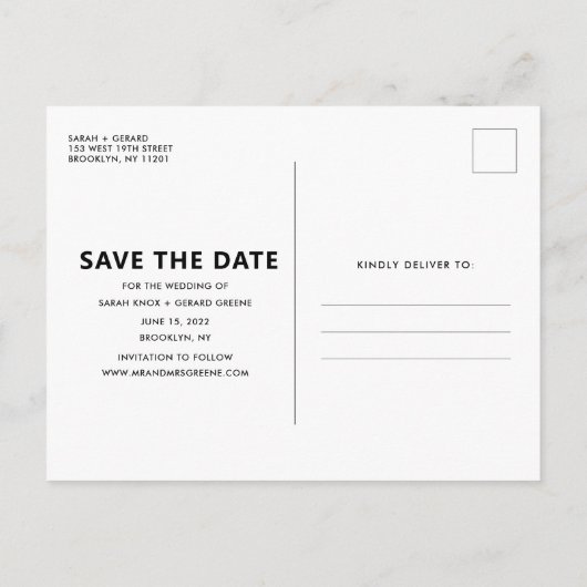 無料おもしろいドリンク写真の保存日付 案内ポストカード (裏面)