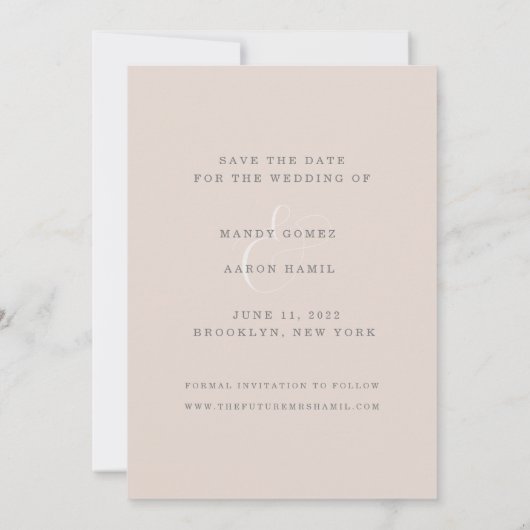 無料おもしろいドリンク写真ウェディング日付を保存 セーブザデート (裏面)