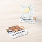 無料おもしろいドリンク写真ウェディング日付を保存 ペーパーコースター (インサイチュ)