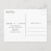 無料おもしろいドリンク写真ウェディング日付を保存 案内ポストカード (裏面)