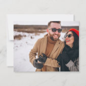 無料おもしろいドリンク写真シンプル結婚の セーブザデート (裏面)