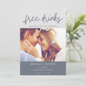 無料おもしろいドリンク写真モダン結婚の セーブザデート (スタンド正面)