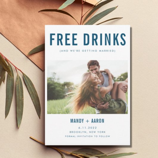 無料おもしろいドリンク写真婚約結婚ズ セーブザデート