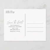 無料おもしろいドリンク結婚の写真日付を保存 案内ポストカード (裏面)