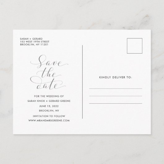 無料おもしろいドリンク結婚の青の日付を保存 案内ポストカード (裏面)