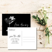 無料おもしろいドリンク結婚式の日付を保存 案内ポストカード