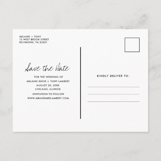 無料おもしろいドリンク結婚式の日付を保存 案内ポストカード (裏面)