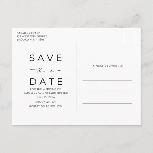 無料おもしろいドリンク結婚式の日付を保存 案内ポストカード (裏面)