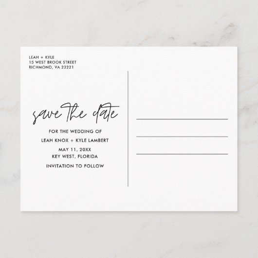 無料おもしろいドリンク結婚式の日付を保存 案内ポストカード (裏面)