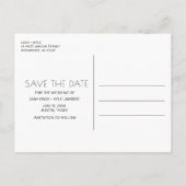 無料おもしろいドリンク3フォトウェディング日付を保存 案内ポストカード (裏面)