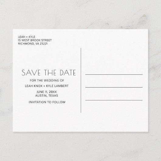 無料おもしろいドリンク3フォトウェディング日付を保存 案内ポストカード (裏面)