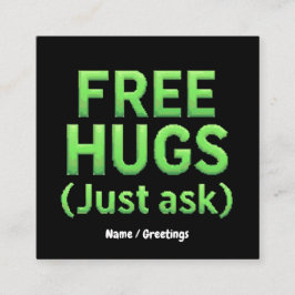 無料おもしろいハグだけ頼家族皮肉とおもしろい スクエア名刺