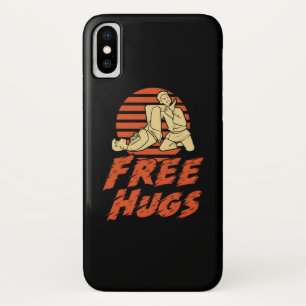 無料おもしろいハグ – ブラジル柔術, BJJギフト iPhone X ケース