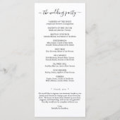 無料おもしろいビールと結婚式 プログラム (裏面)