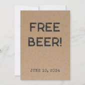 無料おもしろいビール2024卒業パーティー招待状 招待状 (正面)