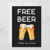 無料おもしろいビール2024卒業パーティー招待状 招待状 (正面)