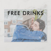 無料おもしろい不透明な写真結婚式の日付を保存 案内ポストカード (正面)