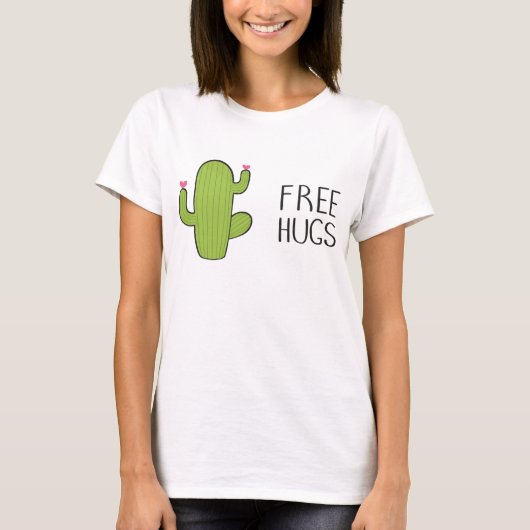 無料かわいいハグおもしろいハ間抜けグ Tシャツ (正面)