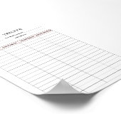 無料で印刷可能な貯金トラッカー テンプレート ポスター (角)